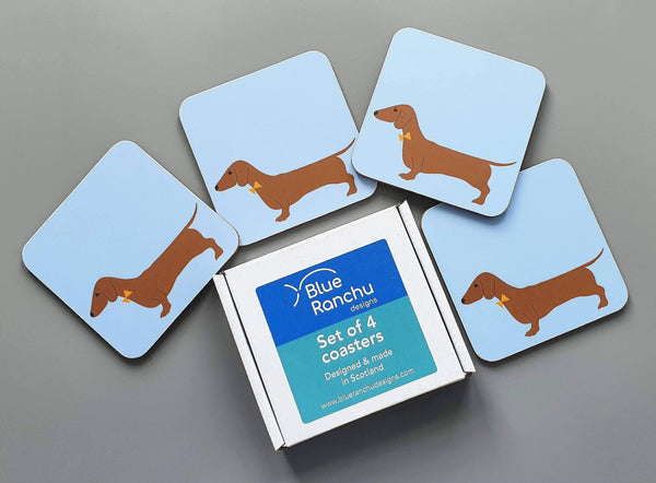 Coasters / Placemats Red Dachshund Coasters - Set of 4