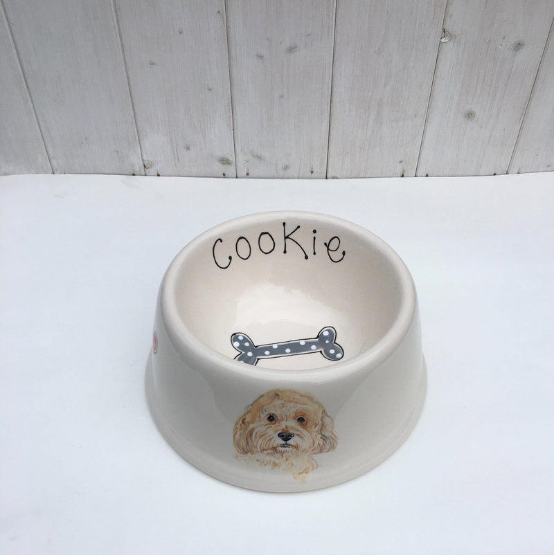 Dog Bowl Personalised Dog Portrait Bowl