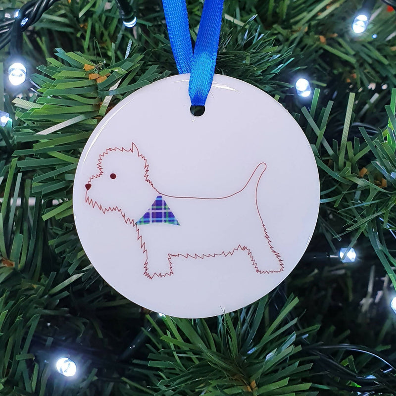 Decoration West Highland Terrier Ceramic Hanging Decoration with personalisation option