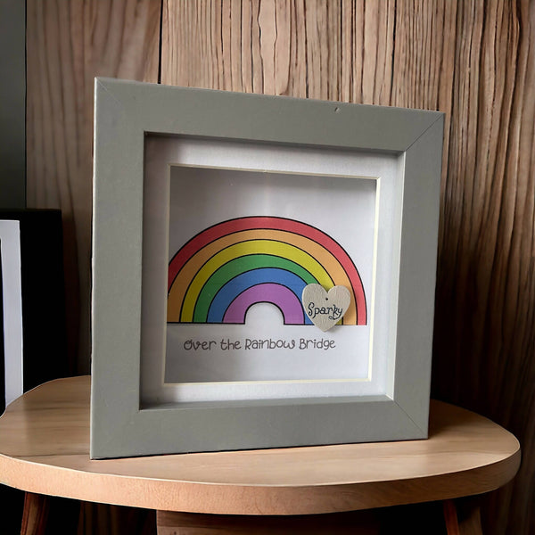 Personalised picture Over the Rainbow Bridge Personalised Memorial Frame