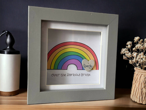 Personalised picture Over the Rainbow Bridge Personalised Memorial Frame