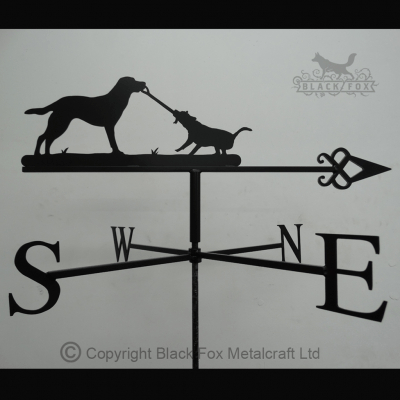 Labrador and Jack Russell Weathervane