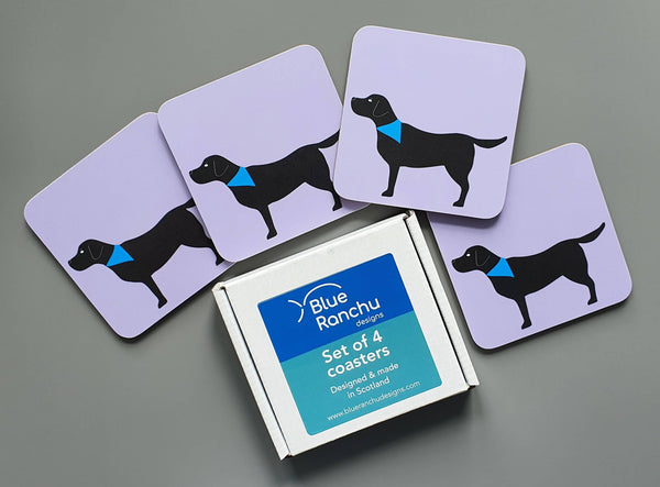 coasters / Placemats Black Labrador Coasters - Set of 4