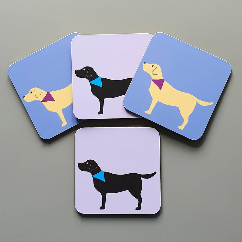 coasters / Placemats Labrador Coasters - Mixed Set of 4