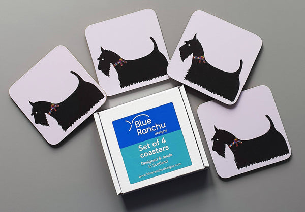 Coasters / Placemats Scottie Coasters - Set of 4