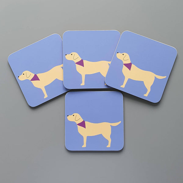 coasters / Placemats Yellow Labrador Coasters - Set of 4