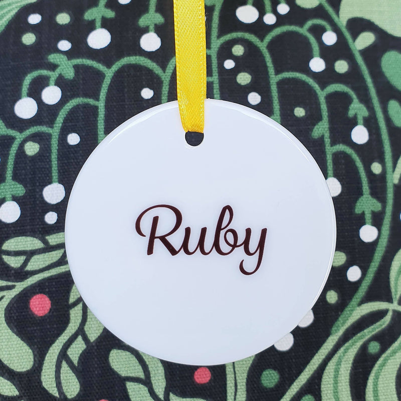 Decoration Red Dachshund Ceramic Hanging Decoration with personalisation option