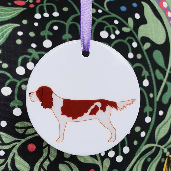 Decoration Springer Spaniel Ceramic Hanging Decoration with personalisation option