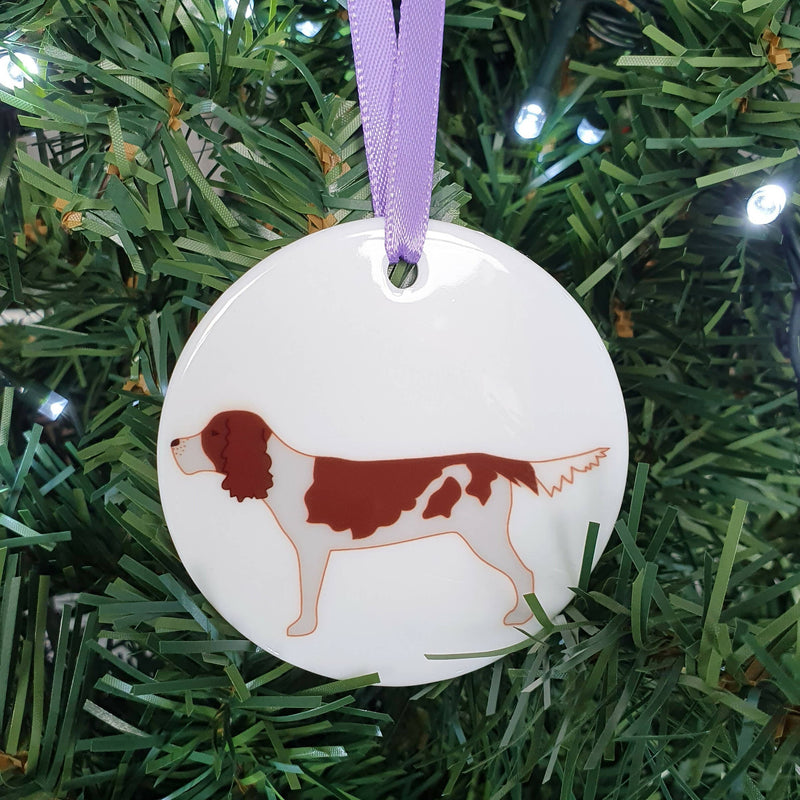 Decoration Springer Spaniel Ceramic Hanging Decoration with personalisation option