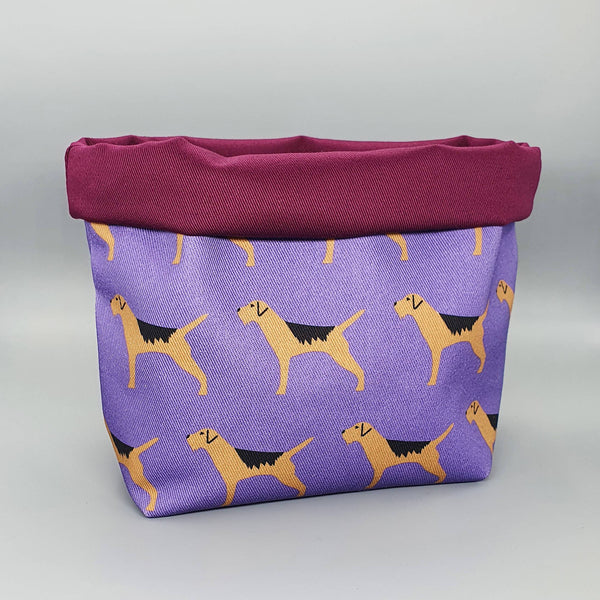 Storage Border Terrier Fabric Storage Basket