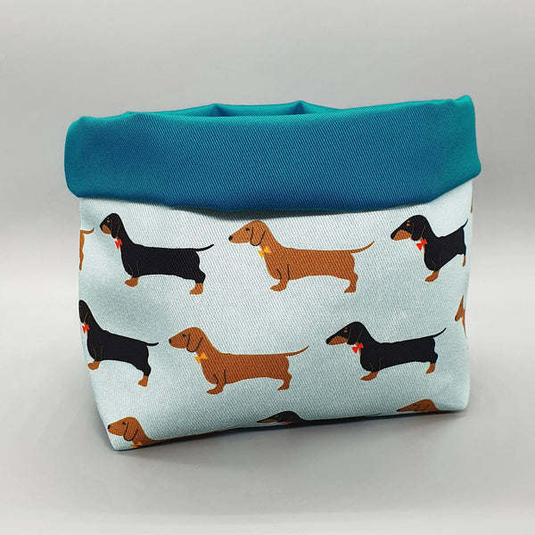 Storage Dachshunds Fabric Storage Basket