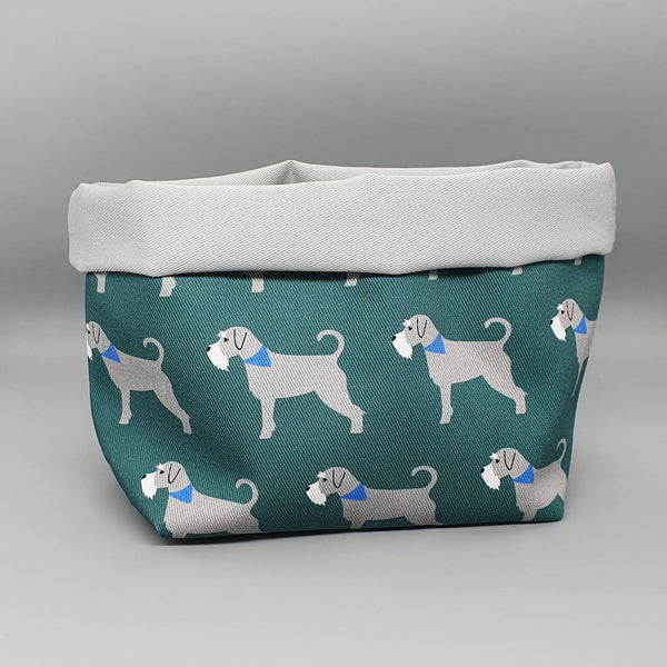 Storage Schnauzer Fabric Storage Basket