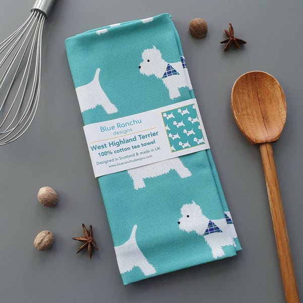 Tea Towel Westie Tea Towel