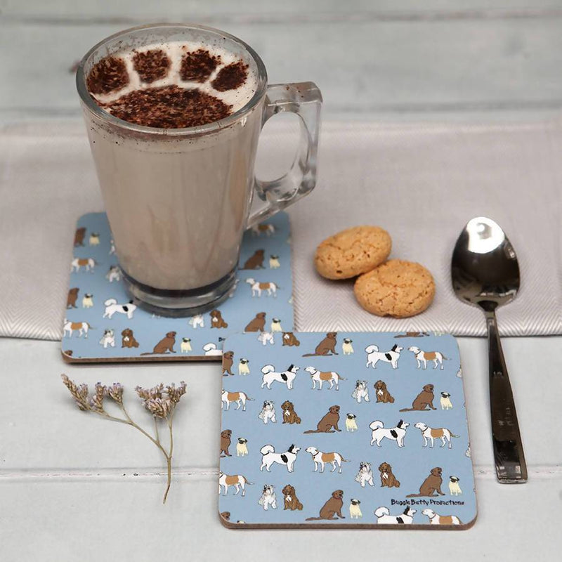 Placemats Multi Dog Coasters - Set of 4