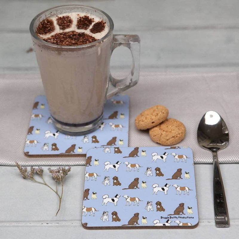 Placemats Multi Dog Coasters - Set of 4