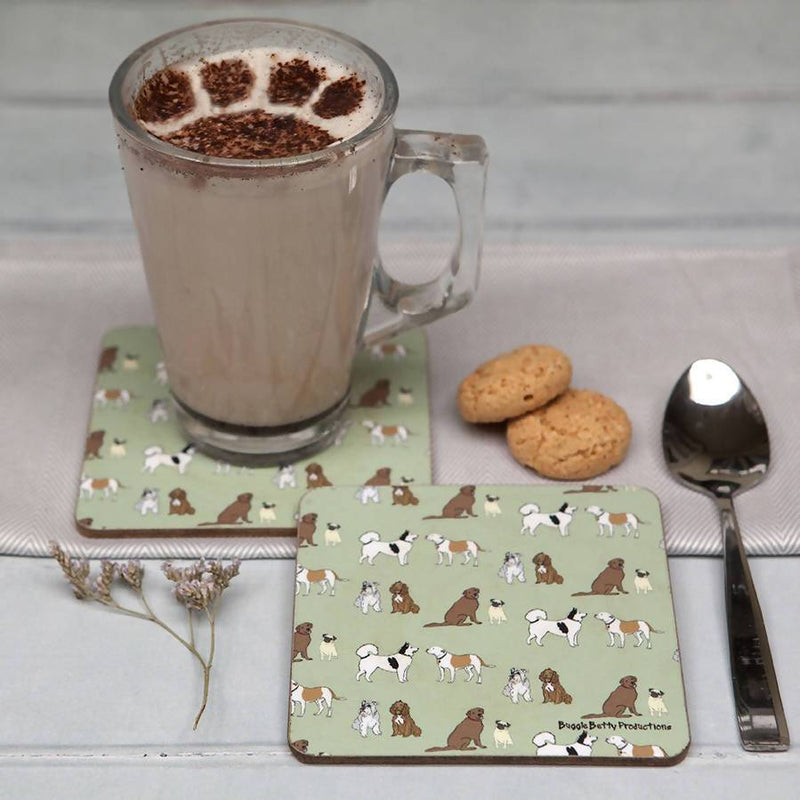 Placemats Multi Dog Coasters - Set of 4