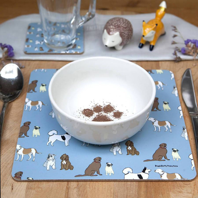 Placemats Multi Dog Coasters - Set of 4