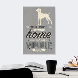 Artwork Vizsla Vintage Style Wooden Print