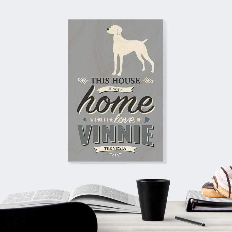 Artwork Vizsla Vintage Style Wooden Print