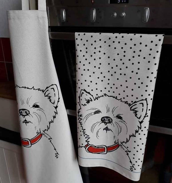 Westie Apron and Tea Towel Set