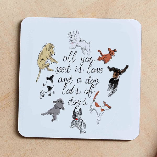 Coaster Love And Dogs Large Coaster