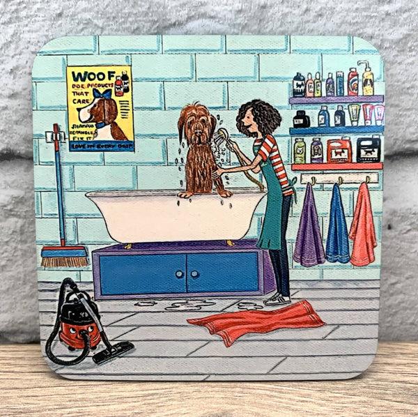 Coasters Coasters- Dog grooming set of four coasters