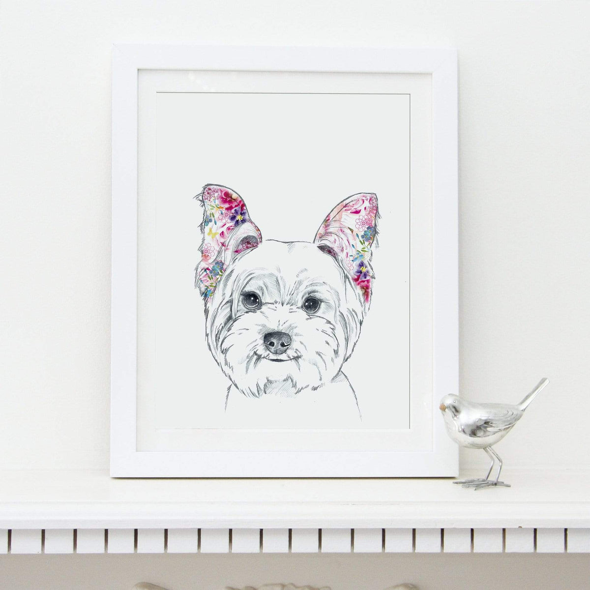 West Highland White Terrier Or Westie Dog Breed Portrait, Digital Art Illustration Watercolor Drawing Hand Drawn Doggy Image305344409