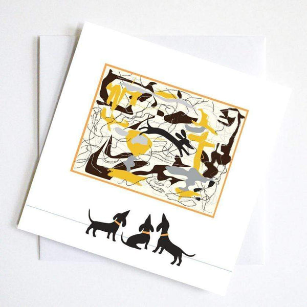 Dachshund Pollock Card - Pack of 3