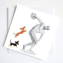 Discus Dachshund Card - Pack of 3