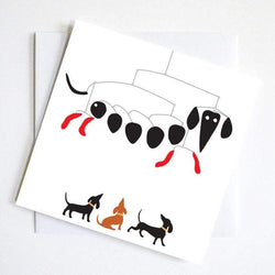 Mobile Dachshund Card - Pack of 3