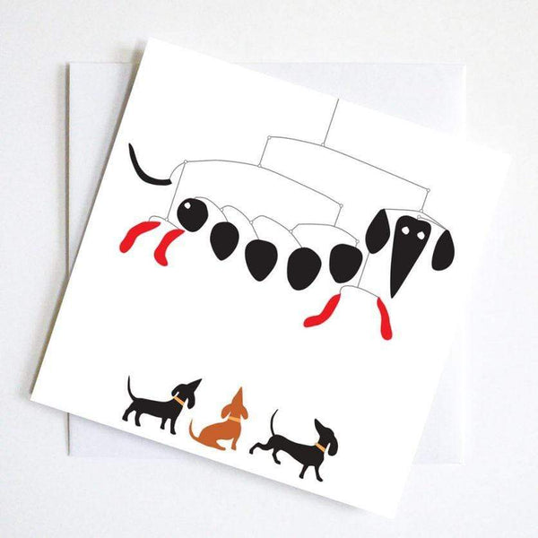 Mobile Dachshund Card - Pack of 3