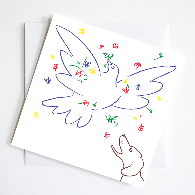 Picasso Dove Card - Pack of 3