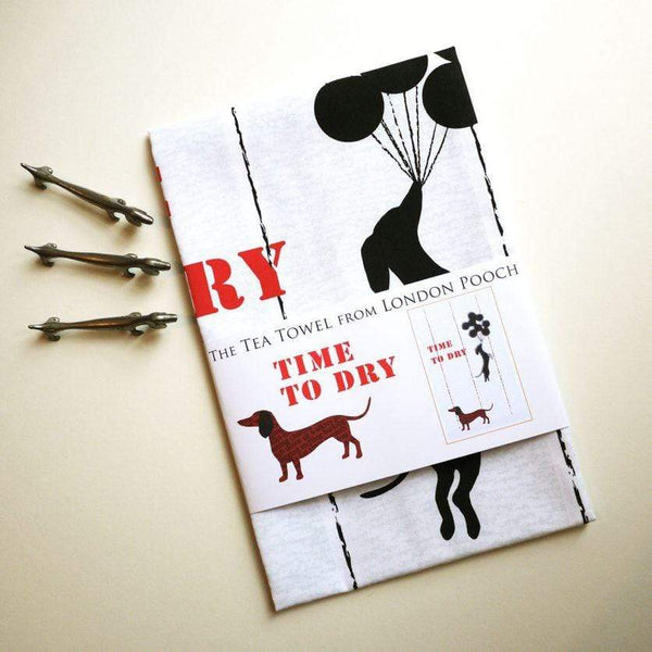 Dachshund Tea Towel Banksy Inspired