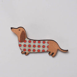 Brooch Poppy Dachshund Brooch