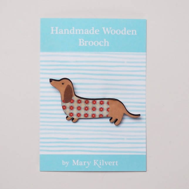 Brooch Poppy Dachshund Brooch