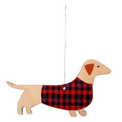 Mary Kilvert Dachshund Wooden Decoration