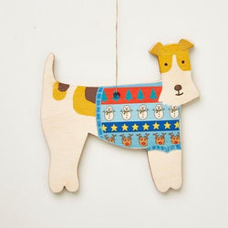 Mary Kilvert Fox Terrier Wooden Decoration