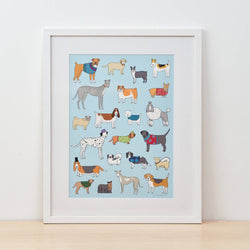 Print Dog Pattern Fine Art Print