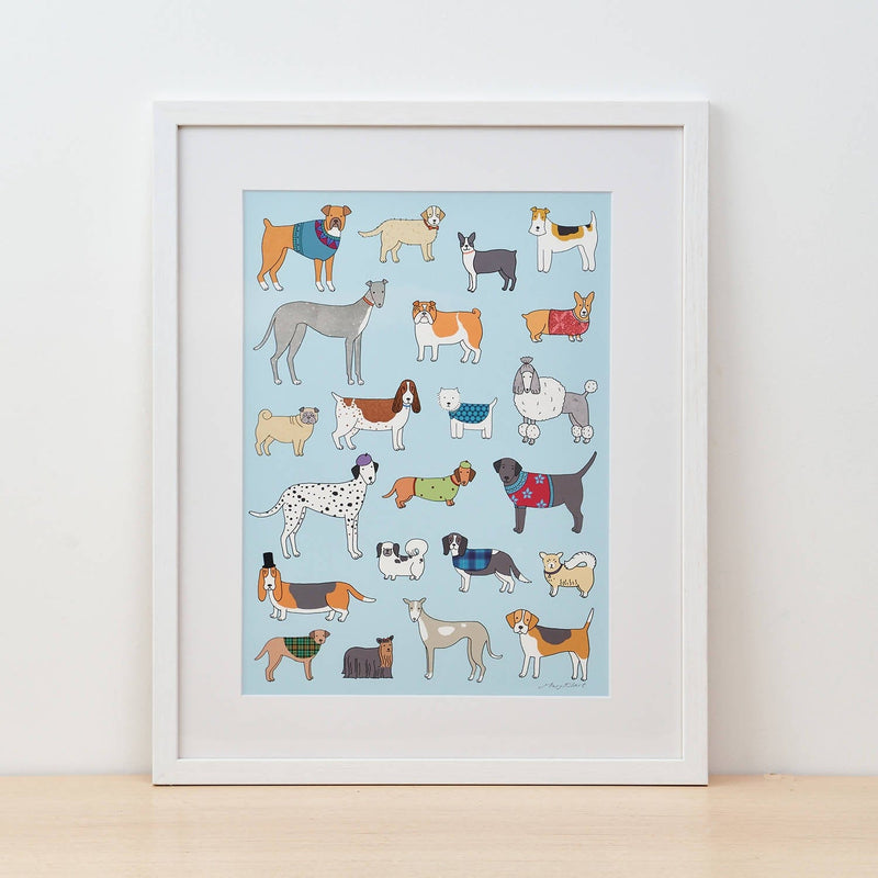 Print Dog Pattern Fine Art Print