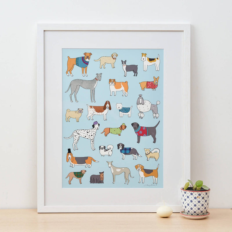 Print Dog Pattern Fine Art Print