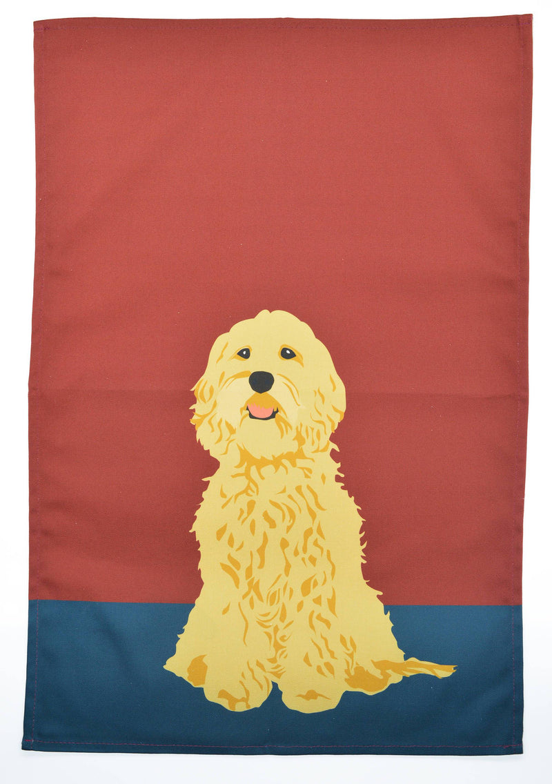 100% heavyweight premium cotton tea towel. With handy hanging loop. Made and printed in the UK. Tea Towel, Cockapoo, The Dog Collection