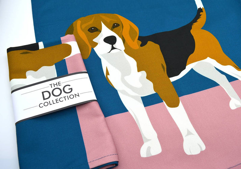 100% heavyweight premium cotton tea towel. With handy hanging loop. Made and printed in the UK. Teatowel, Beagle, The Dog Collection