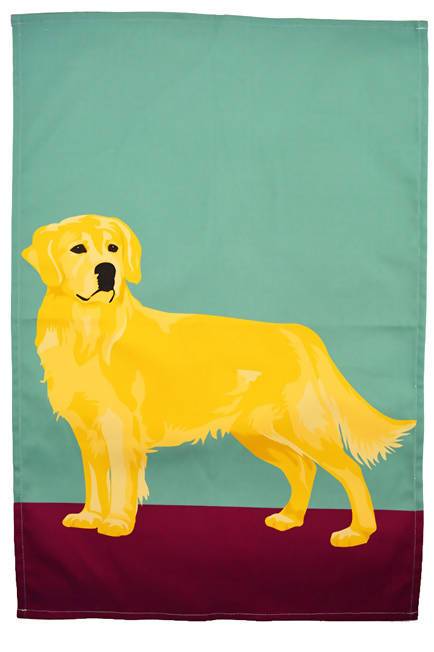 100% heavyweight premium cotton tea towel. With handy hanging loop. Made and printed in the UK. Teatowel, Golden Retriever, The Dog Collection