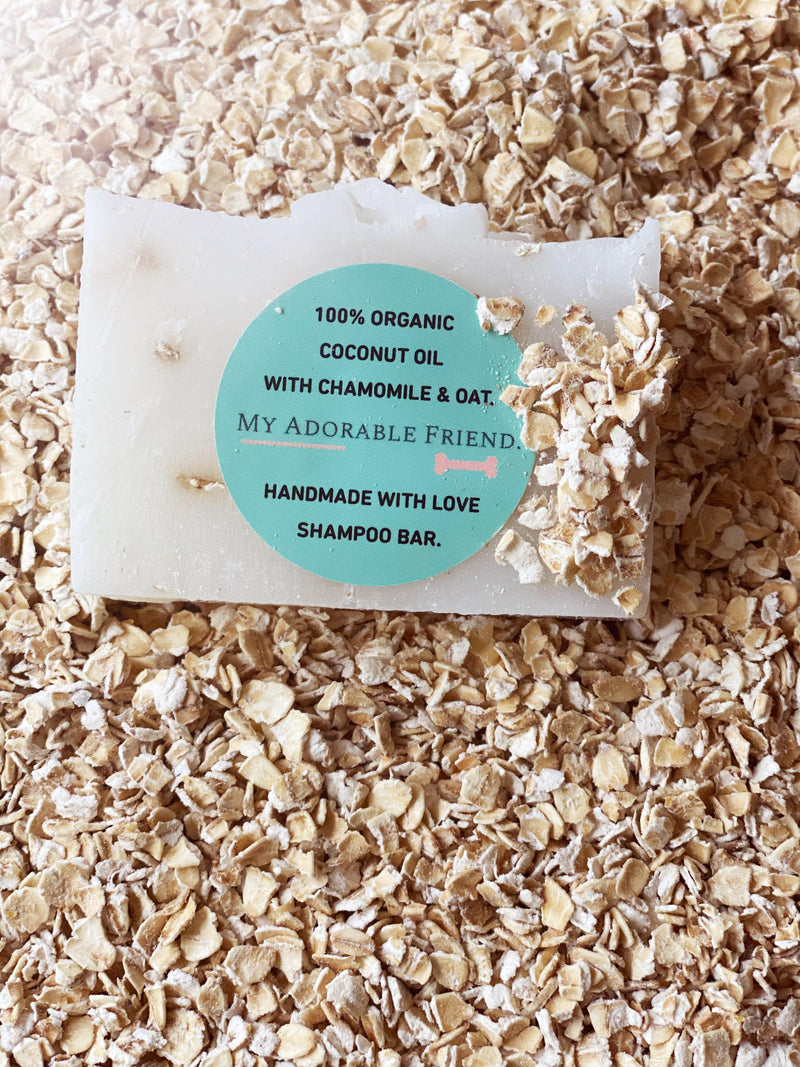 Dog Grooming Dog Shampoo Soap Bar. 100% Organic Coconut Oil with Chamomile & Oat. Vegan