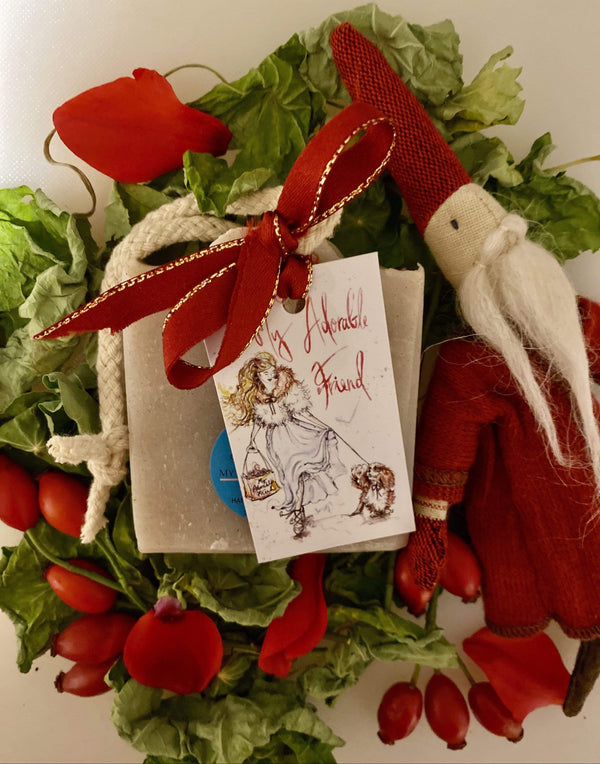 Dog Grooming Organic Coconut oil with organic rose hips and cedarwood, rose hips and cedarwood rose geranium Large Shampoo Bar (Our Winter/Christmas shampoo bar.)