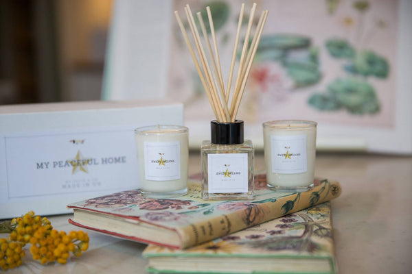 My Peaceful Home Candles & Reed Diffuser Giftset with Aromatherapy Soy Wax Votive Set