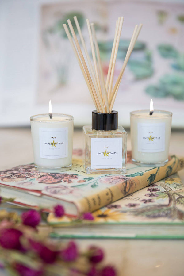 My Peaceful Home Candles & Reed Diffuser Giftset with Aromatherapy Soy Wax Votive Set