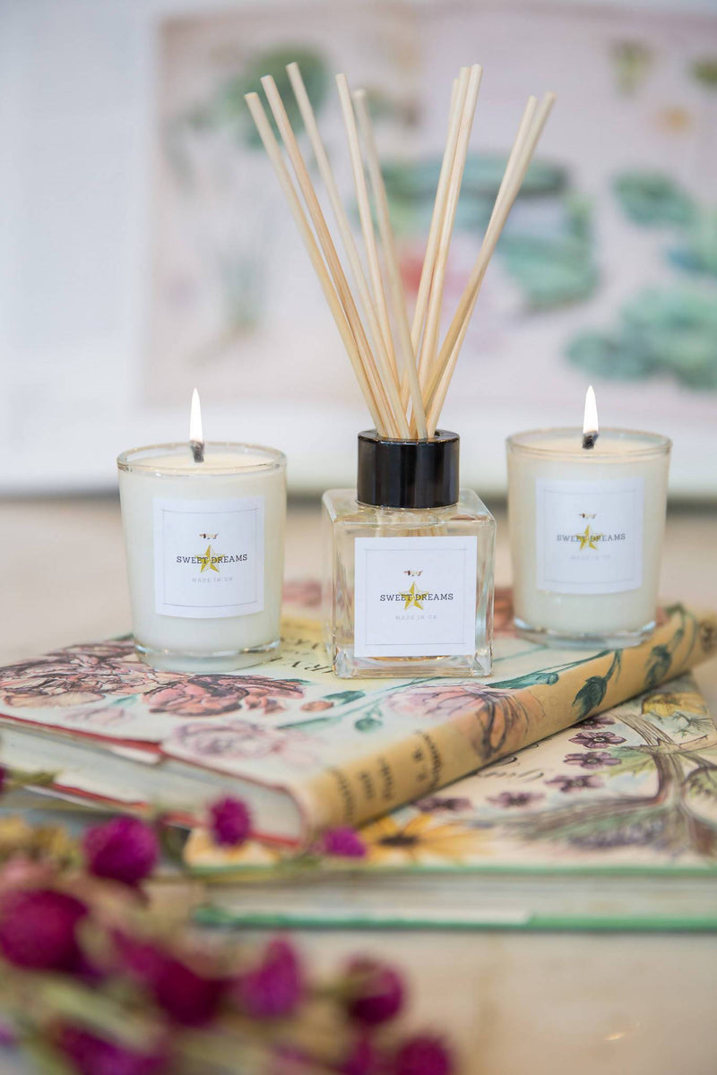 My Peaceful Home Candles & Reed Diffuser Giftset with Aromatherapy Soy Wax Votive Set