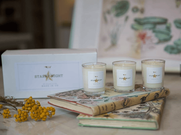 Votive Candle Gift Set with 3 Soy Wax Aromatherapy Scented Essential Oil Candles