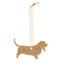 Christmas Decoration Glitter Basset Hound Christmas Decoration